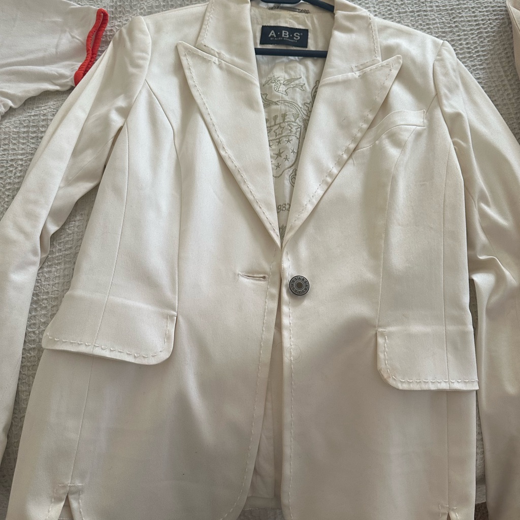 Allen B By Allen Schwartz Elegant Cream Blazer